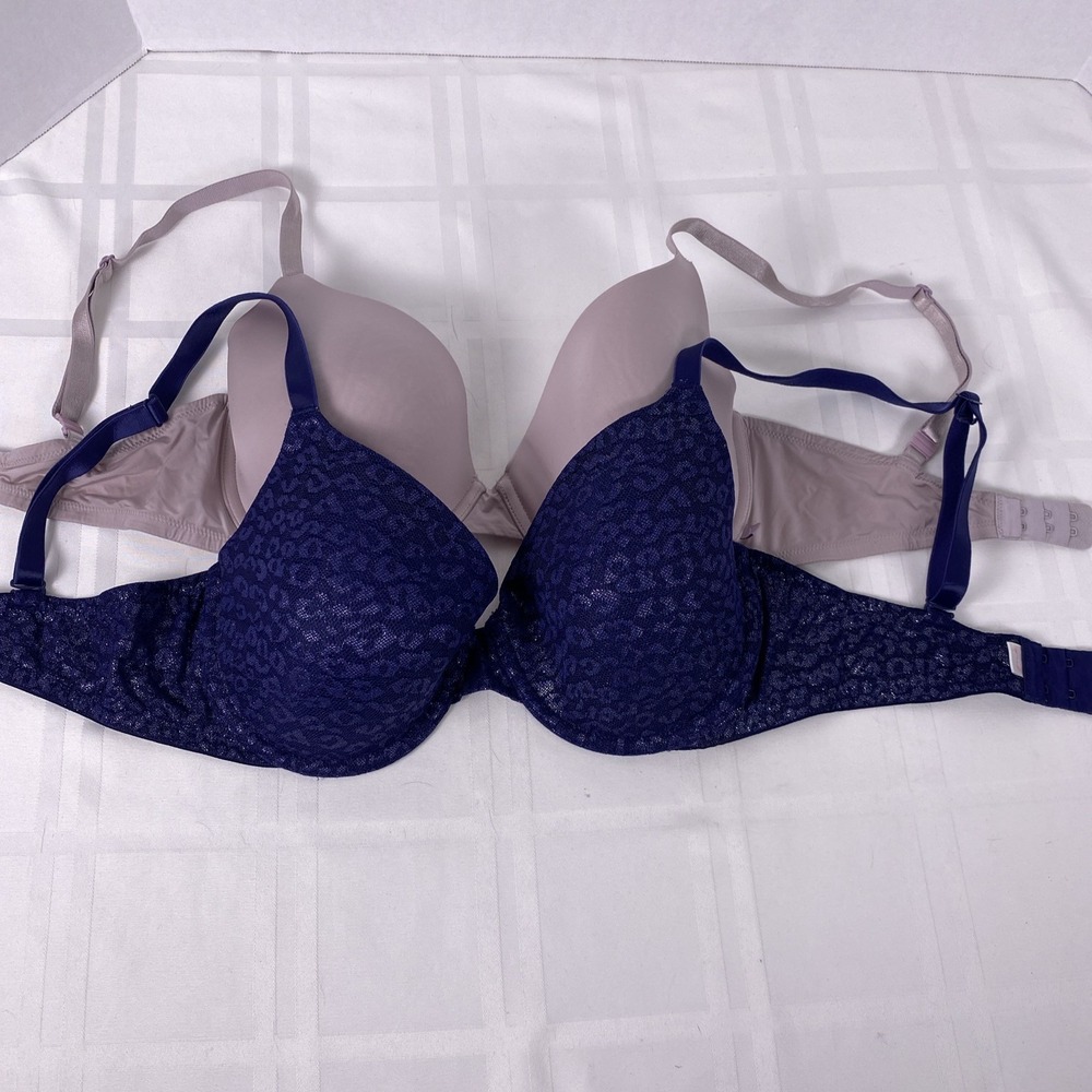 Victoria's Secret T-Shirt Lightly Lined demi wired Bras 34DD - Lot of 2